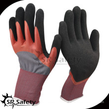 SRSAFETY 13g nylon liner coated sandy finish nitrile good grip glove